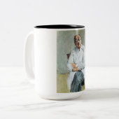 De chirurg (door Max Liebermann) Tweekleurige Koffiemok (Voorkant links)
