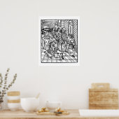 De chirurg leidt als hulppauzes en resetten poster (Keuken)