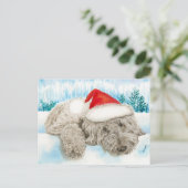 De Chocolade Labradoodle van Kerstmis Feestdagenkaart (Staand voorkant)