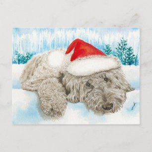 De Chocolade Labradoodle van Kerstmis Feestdagenkaart
