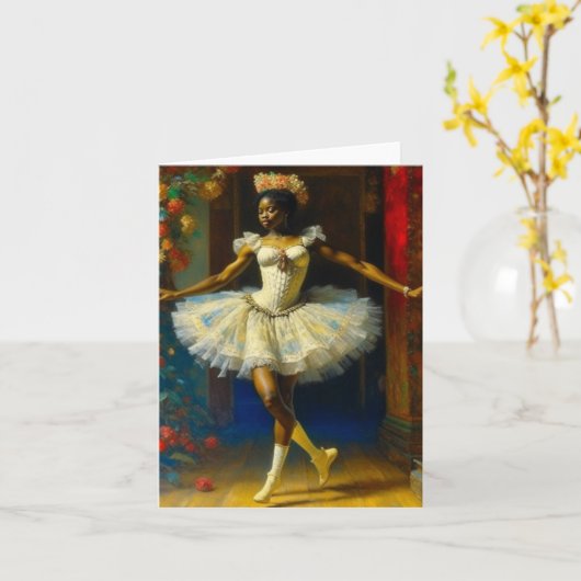 De Chocolade Notenkraker-Ballerina Kaart (Gele Bloem)