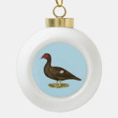 De Chocolade van de Eend van Muscovy Keramische Bal Ornament (Voorkant)