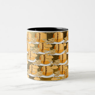 De Chocolade van de Koekjestrommel van het Voedsel Tweekleurige Koffiemok