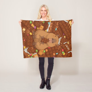 De chocoladedroom van Capybara Fleece Deken
