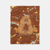 De chocoladedroom van Capybara Fleece Deken (Voorkant)