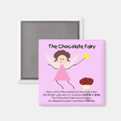 De chocoladefee magneet (Voorkant / Achterkant)