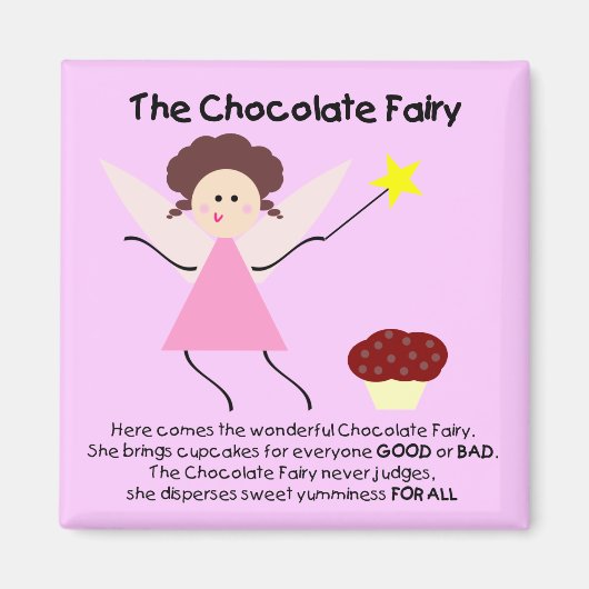 De chocoladefee magneet (Voorkant)