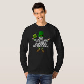 De Chocolate Whiskey Drink Leprechuan Funny St. T-shirt (Voorkant volledig)