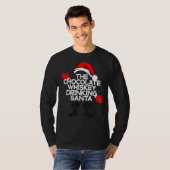 De Chocolate Whiskey Drink Santa Funny Holiday T-shirt (Voorkant volledig)