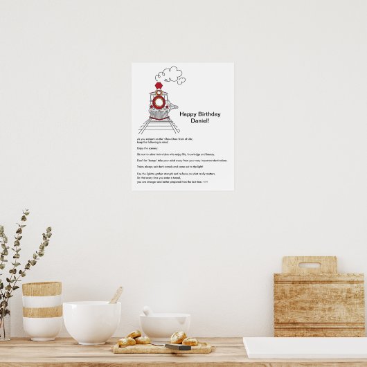 De Choo-Choo-trein van het Poster van het Leven (Keuken)