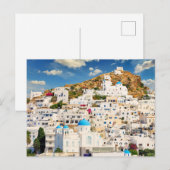 De Chora van het eiland Ios in Cycladen, Griekenla Briefkaart (Voorkant / Achterkant)