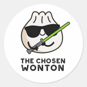 De Chosen Wonton Funny Food Pun Ronde Sticker