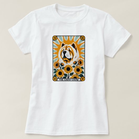 De Chow Chow Tarot Kaart T-shirt (Design voorkant)