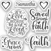 De Christelijke Bijbel van de Manuscript Typografi Sticker (Voorkant)