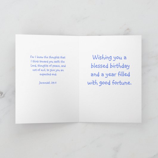 De Christelijke Groet van de Verjaardag Kaart (Binnen)