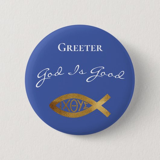 De Christelijke Kerk God is een goede dienst Ronde Button 5,7 Cm (Voorkant)