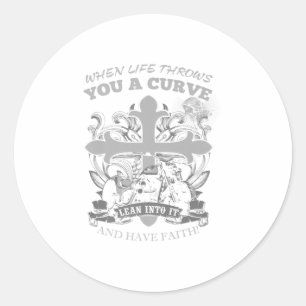 De Christelijke motorfiets van Biker Jezus Christu Ronde Sticker