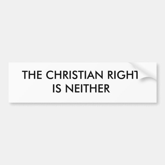 DE CHRISTELIJKE RIGHTIS BUMPERSTICKER (Voorkant)