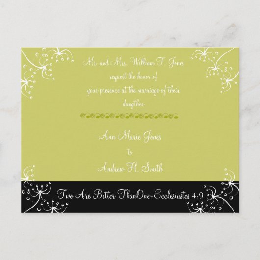 De Christelijke Uitnodiging twee van het huwelijk  (Voorkant)