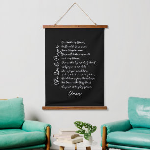 De Christelijke Wood van de Lord's Prayer Hangend Wandkleed