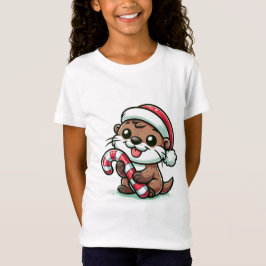 De Christmas Otter Cartoon T-shirt