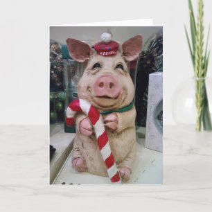**DE CHRISTMAS PIG** WENST U BESTE CHRISTMAS FEESTDAGEN KAART