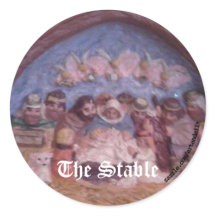 DE CHRISTMAS STABLE Sticker