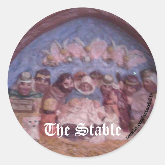 DE CHRISTMAS STABLE Sticker (Voorkant)