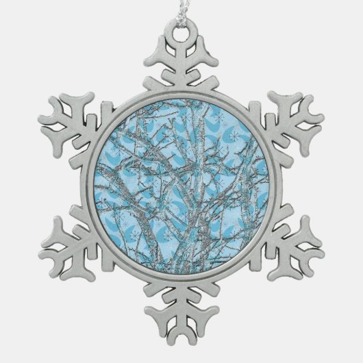 DE CHRISTMAS TREE TIN SNEEUWVLOK ORNAMENT (Voorkant)