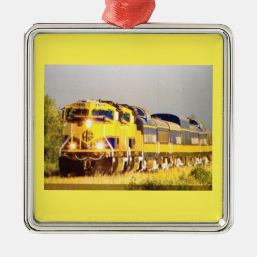 DE CHRISTMAS VAN DE "TREINLOVER" METALEN ORNAMENT (Voorkant)