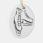 DE CHRISTMAS VAN ICE SKATER KERAMISCH ORNAMENT (Rechts)