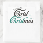 De Christus bewaren in Kerstmis Rechthoekige Sticker (Tas)
