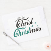 De Christus bewaren in Kerstmis Rechthoekige Sticker (Envelop)