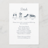 De Chronologie van de bruiloft met de Details van  Informatiekaartje (Voorkant)