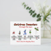 De Chronologie van de Sweater van Kerstmis Feestdagenkaart (Staand voorkant)