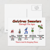 De Chronologie van de Sweater van Kerstmis Feestdagenkaart (Voorkant / Achterkant)