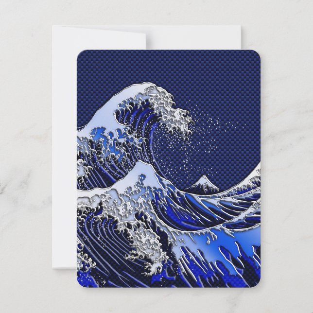 De chroomvezelstijlen van de Great Hokusai Wave (Voorkant)