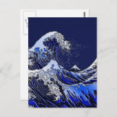 De chroomvezelstijlen van de Great Hokusai Wave Briefkaart (Voorkant / Achterkant)