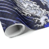 De chroomvezelstijlen van de Great Hokusai Wave Cadeaupapier (Rol Hoek)