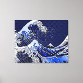 De chroomvezelstijlen van de Great Hokusai Wave Canvas Afdruk (Voorkant)