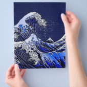 De chroomvezelstijlen van de Great Hokusai Wave Flyer (Hand)