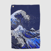 De chroomvezelstijlen van de Great Hokusai Wave Golfhanddoek (Voorkant)