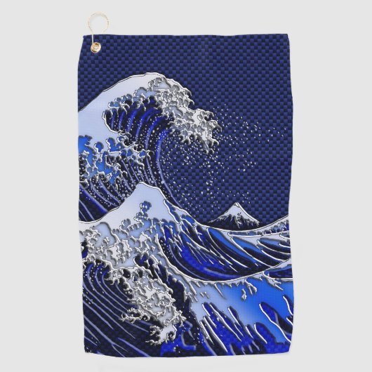 De chroomvezelstijlen van de Great Hokusai Wave Golfhanddoek (Voorkant)