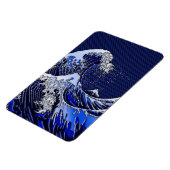 De chroomvezelstijlen van de Great Hokusai Wave Magneet (Linkerzijde)