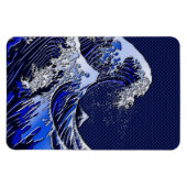 De chroomvezelstijlen van de Great Hokusai Wave Magneet (Horizontaal)