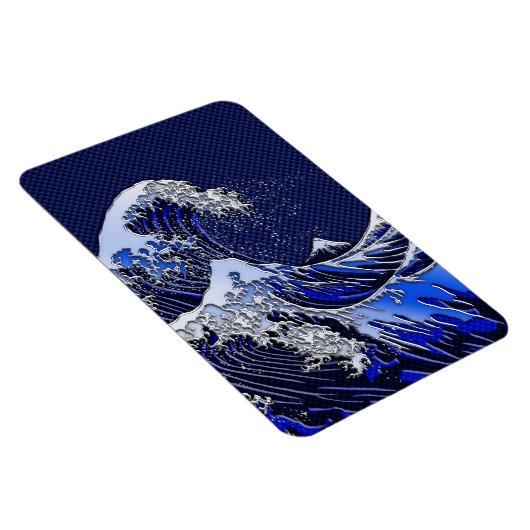 De chroomvezelstijlen van de Great Hokusai Wave Magneet (Rechterzijde)