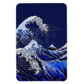 De chroomvezelstijlen van de Great Hokusai Wave Magneet (Verticaal)