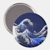De chroomvezelstijlen van de Great Hokusai Wave Magneet (Voorkant / Achterkant)