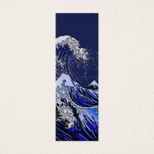 De chroomvezelstijlen van de Great Hokusai Wave Mini Visitekaartjes