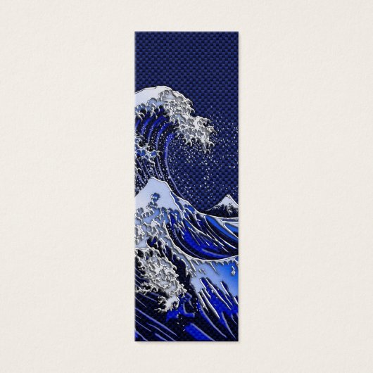 De chroomvezelstijlen van de Great Hokusai Wave Mini Visitekaartjes (Voorkant)